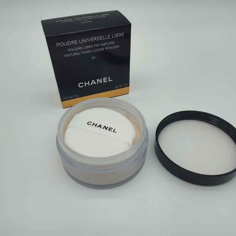 CHANEL Black & Gold Loose Finish Powder with Brush